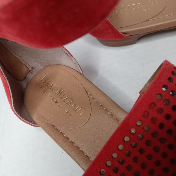 Isaac Mizrahi red ankle strap sandals size 8 - Picture 4 of 10